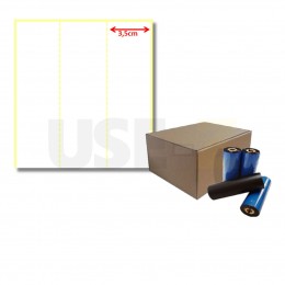 Kit Bobina de Nylon 35mm e Ribbon Resina com 74 Metros